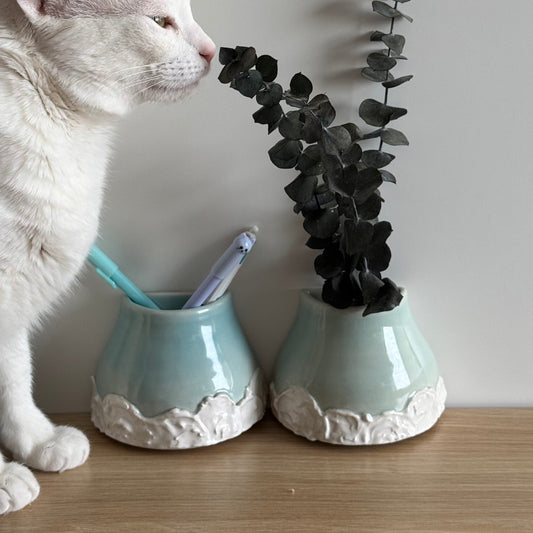 Dreamy Cloud Bookend Vases - Ceramic